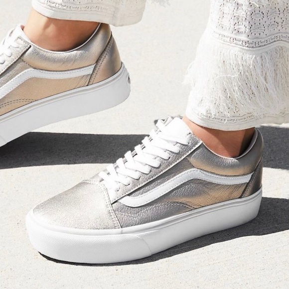 vans old skool platform women's grey